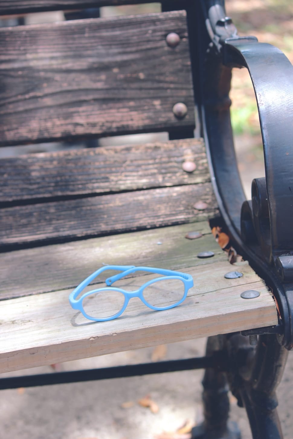 blue framed eyeglasses preview