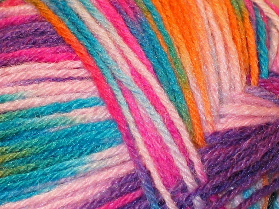 pink blue and purple yarn threads preview