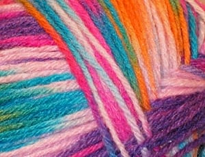 pink blue and purple yarn threads thumbnail