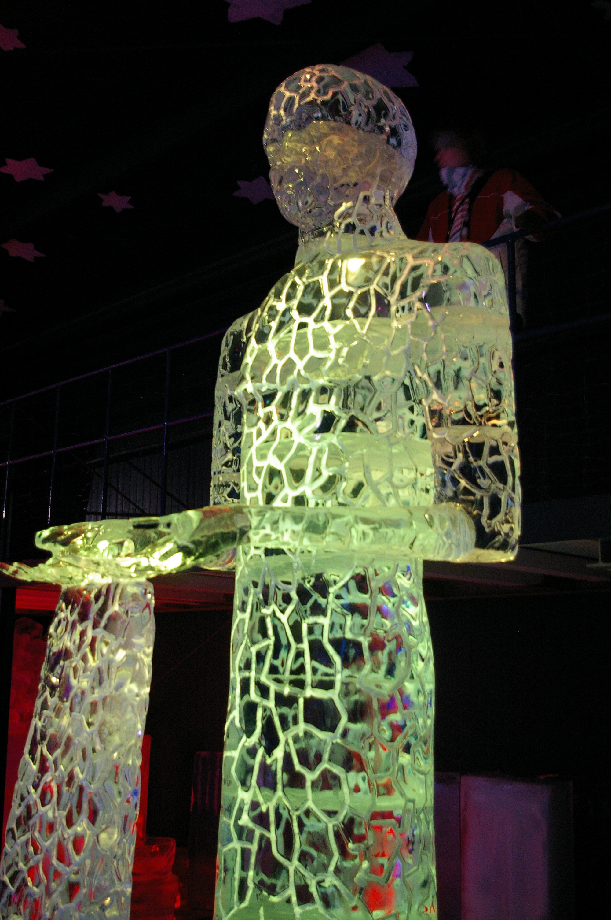 clear glass human sculpture