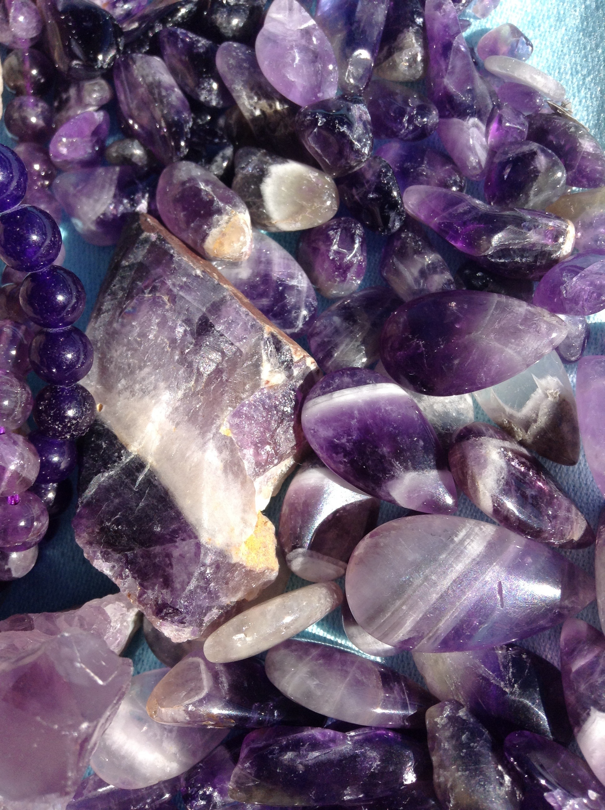 purple and gray stone