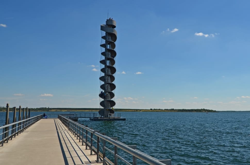 spiral tower dock near ocean preview