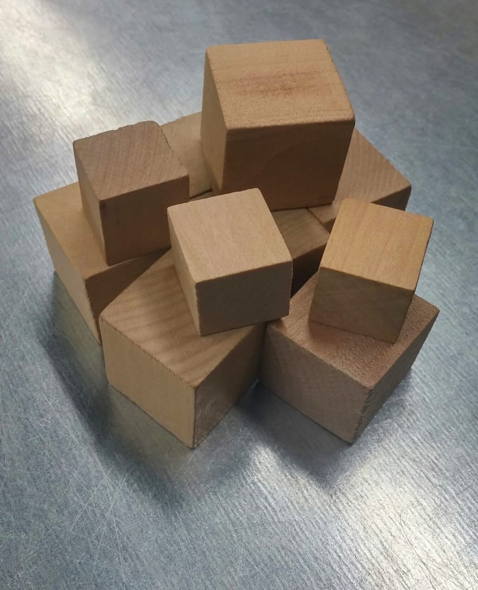 brown wooden cubes preview