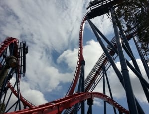 red and black roller coaster track thumbnail