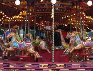 multicolored carousel horses thumbnail