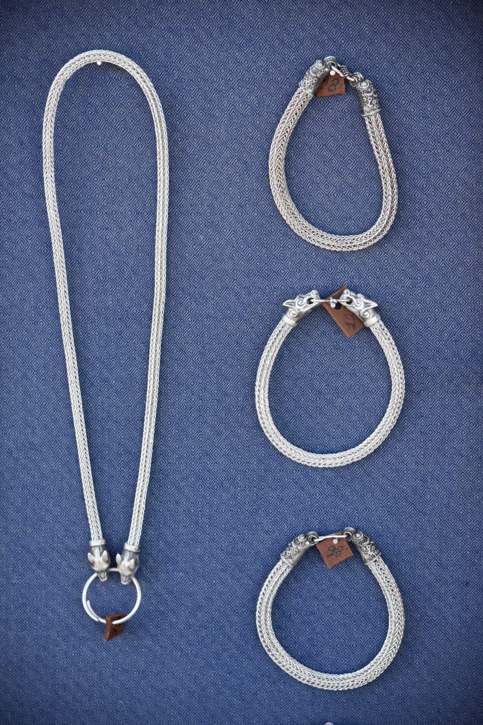 silver snake chain set of 4 preview
