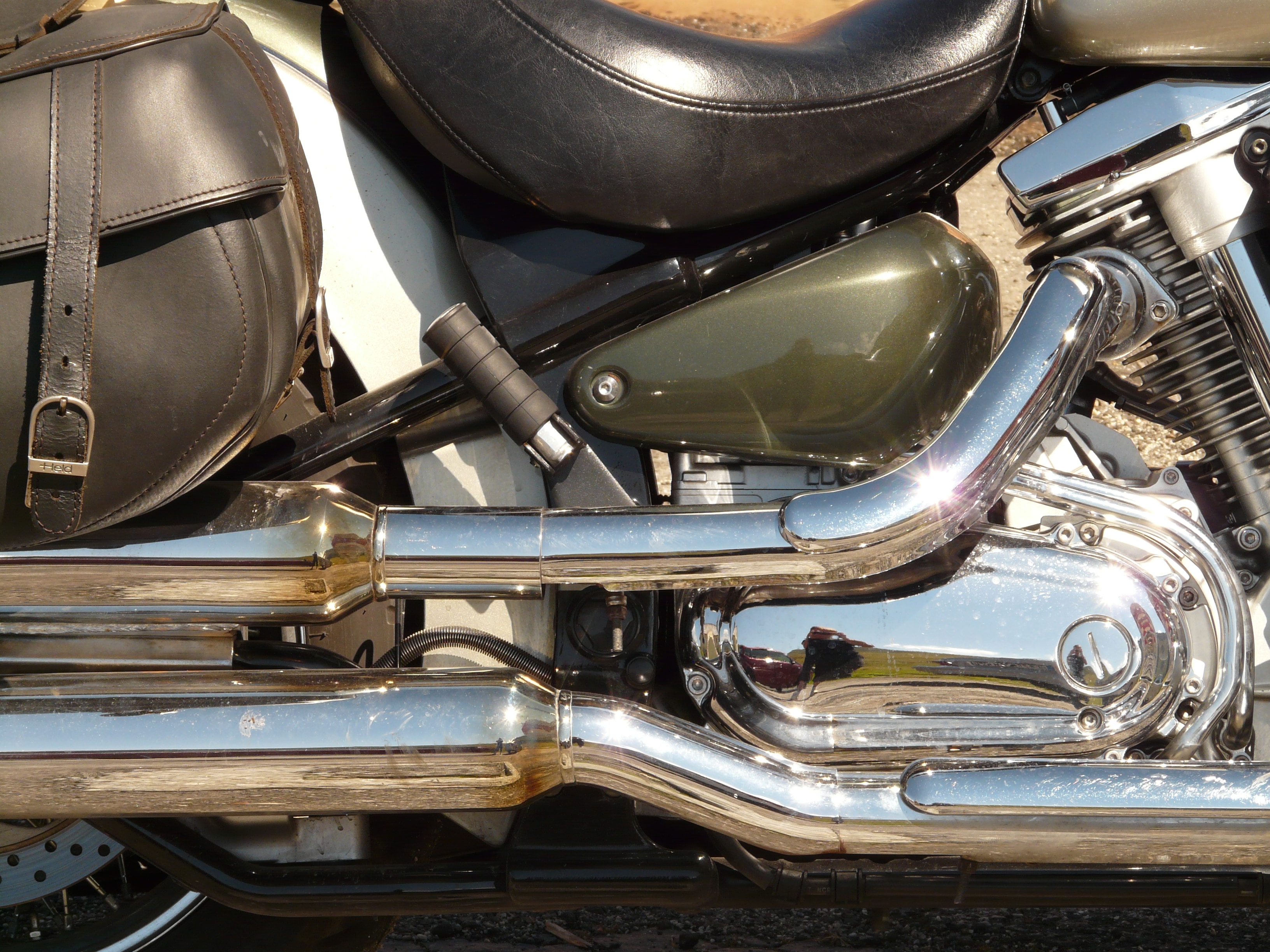 stainless steel touring motorcycle muffler