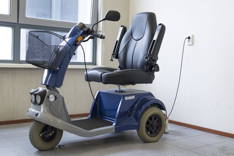blue and gray mobility scooter preview