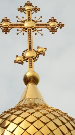 brass cross tower decor thumbnail