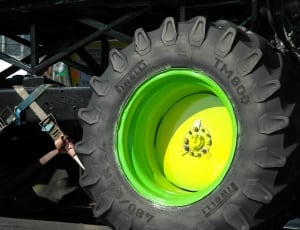 black and green rubber tire thumbnail