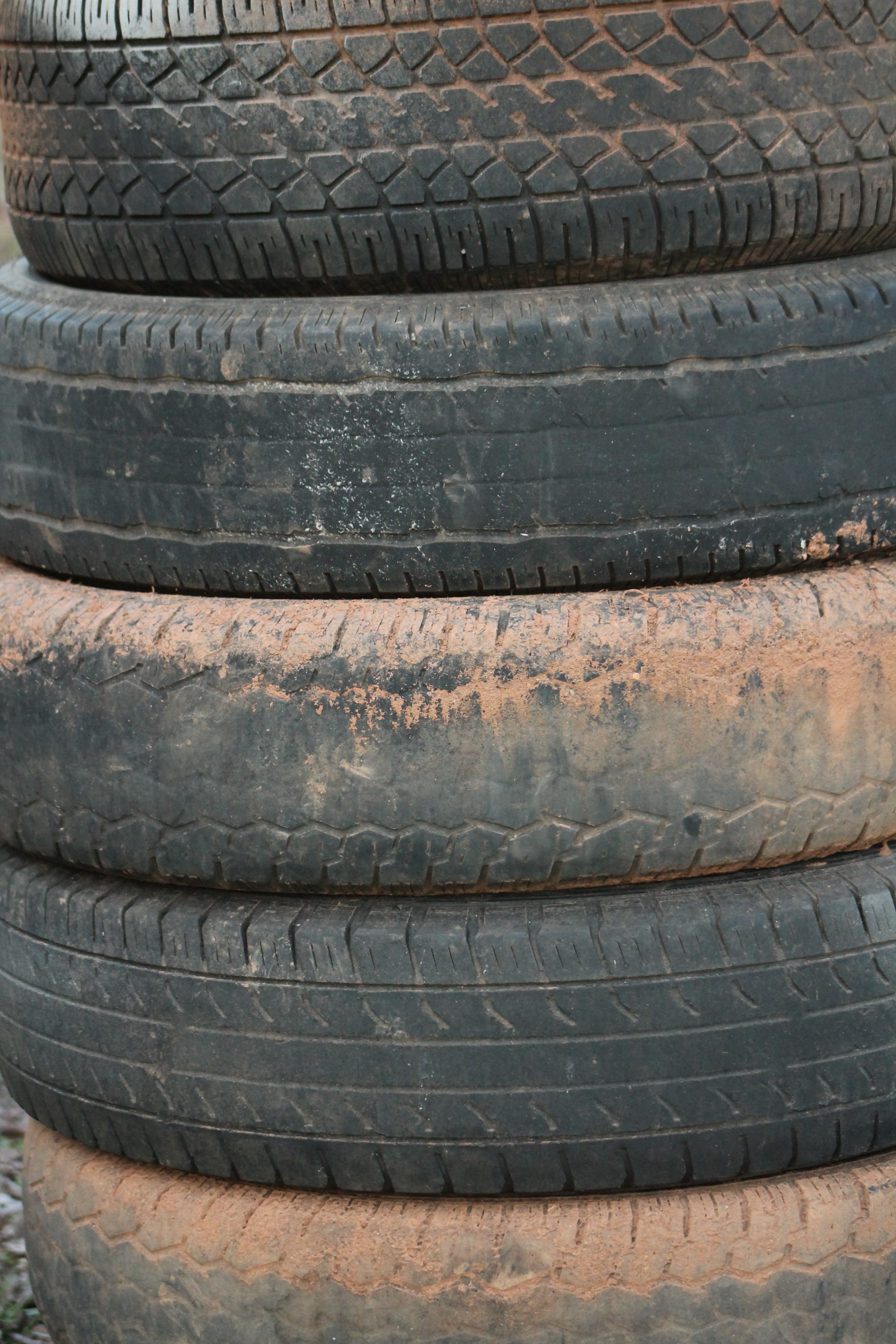 brown and black automotive tires set