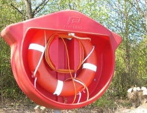 red and white life buoy thumbnail