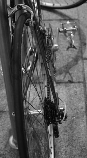 black and silver bicycle crank set thumbnail