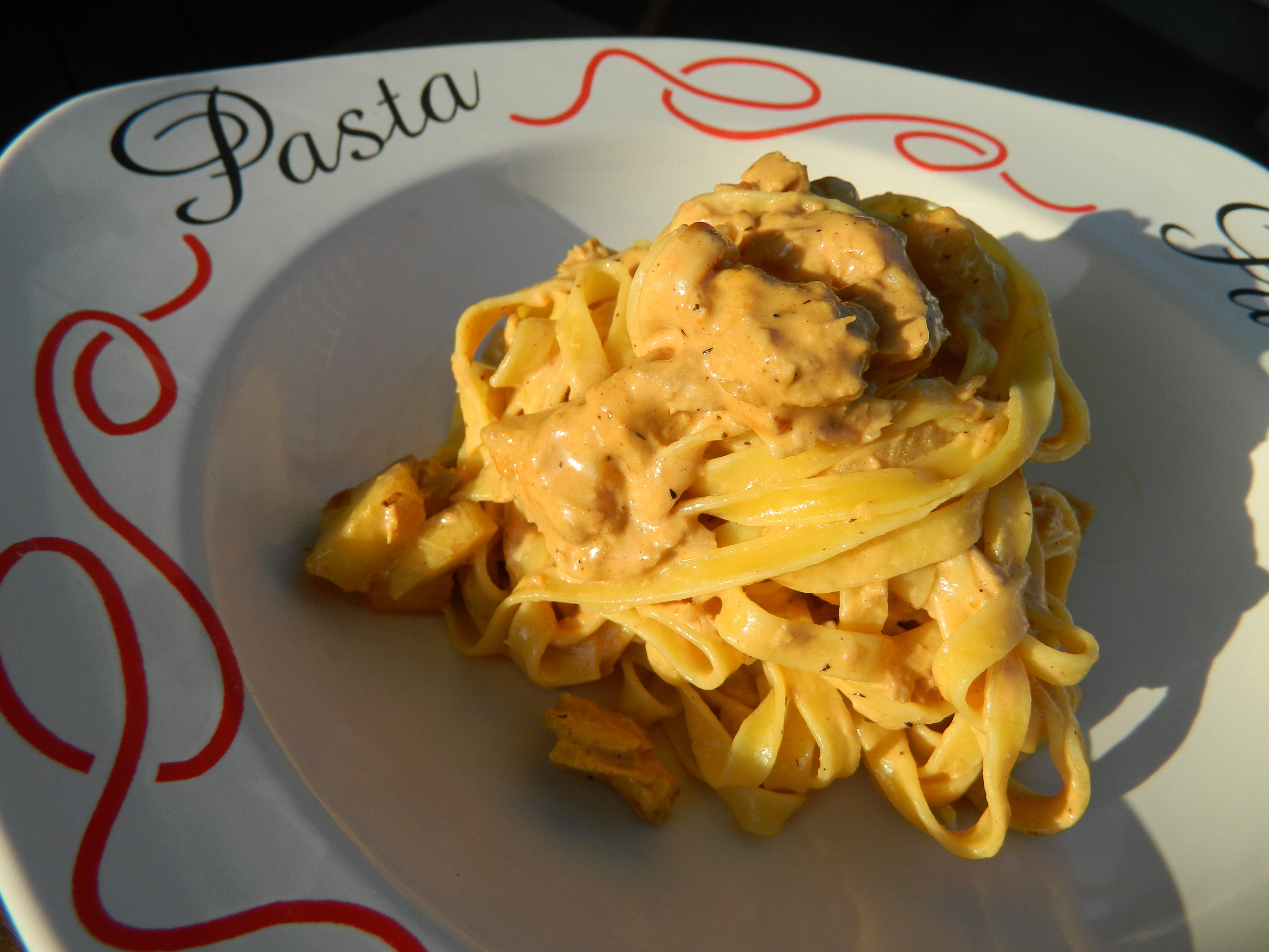 flat pasta dish