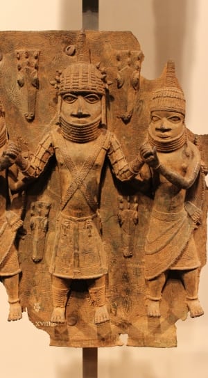 3 stone carved warriors decor thumbnail