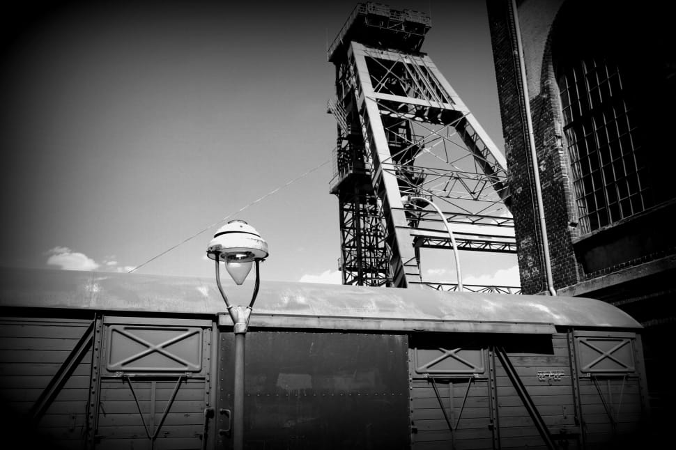 light post grayscale photo preview