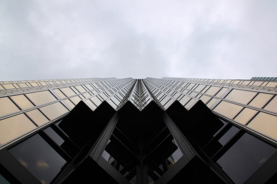 close up photo of black and brown building mirrors preview