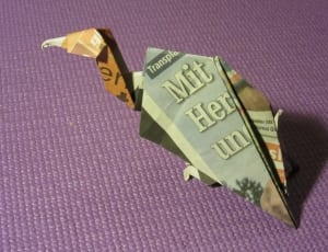 animal origami on purple mat thumbnail