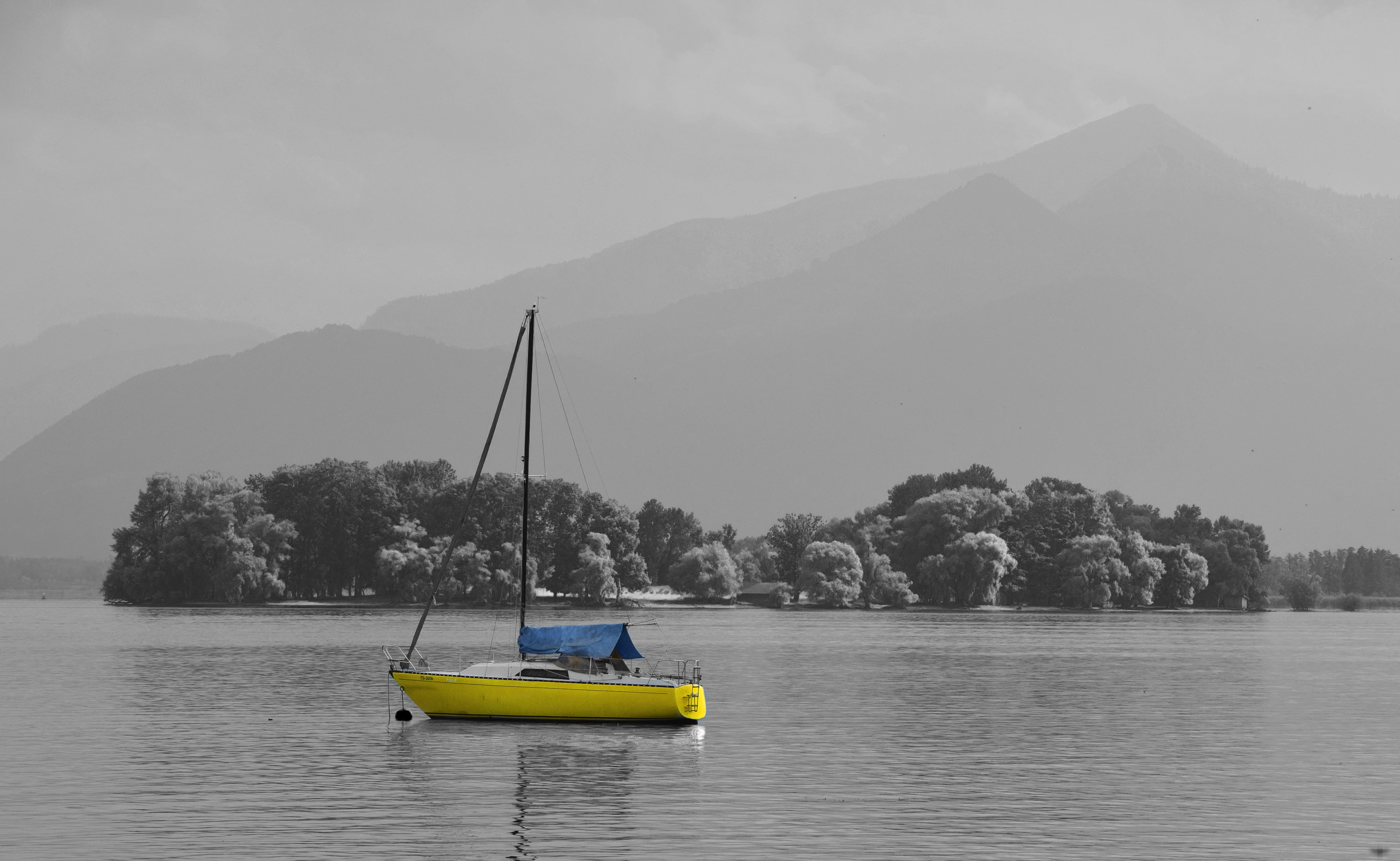 yellow sailboat