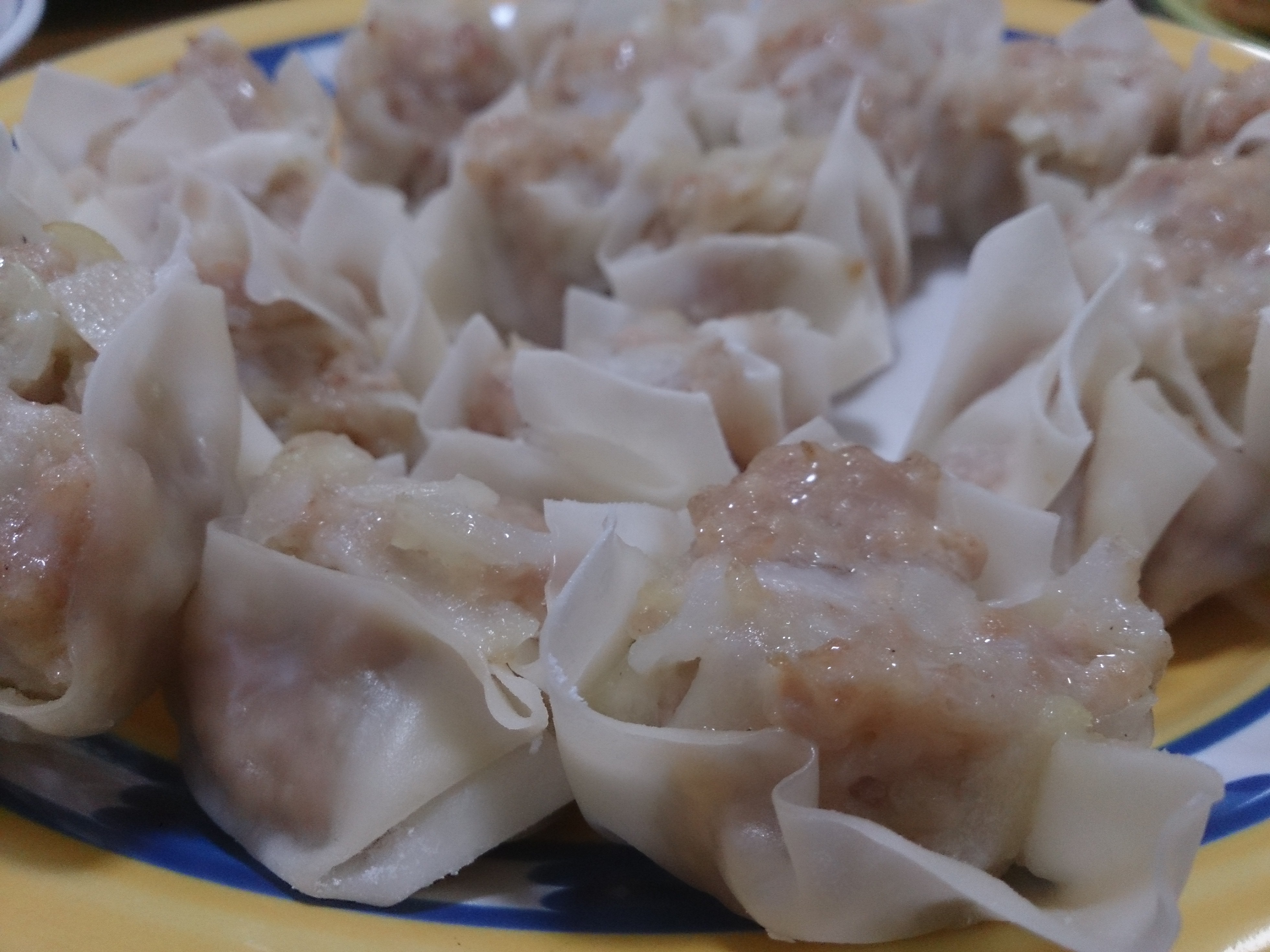 white and brown pot stickers