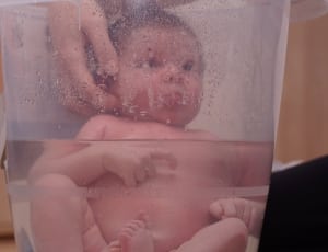 baby taking a bath thumbnail