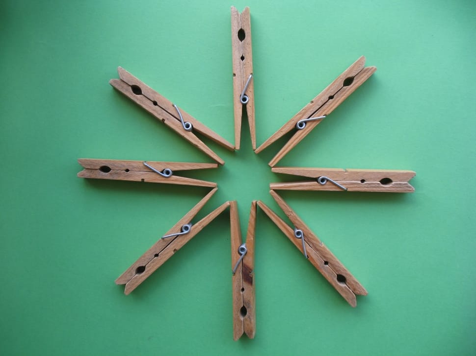 brown 8 pcs clothes pegs preview