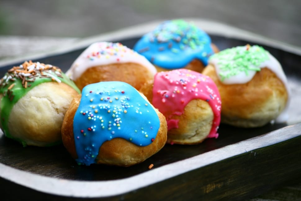 colorful glazed doughnut holes preview