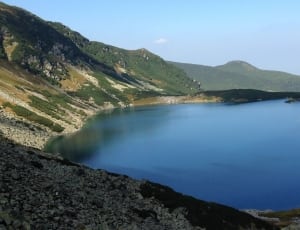 lake surrounding mountain ranges thumbnail