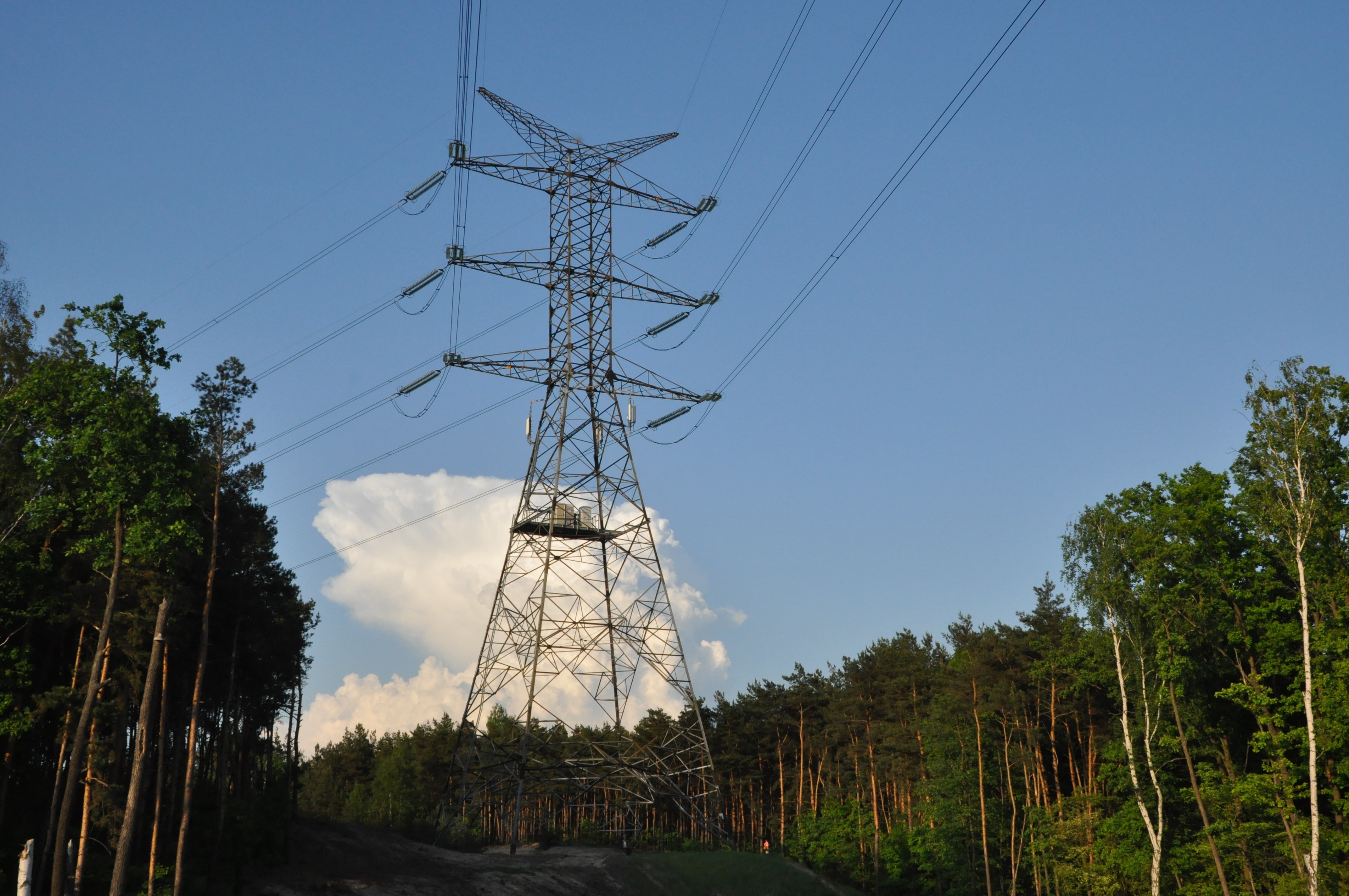 gray electricity tower