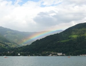 rainbow and green mountain thumbnail