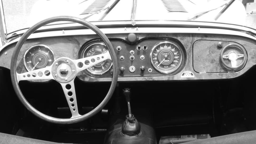 car steering wheel and dashboard preview