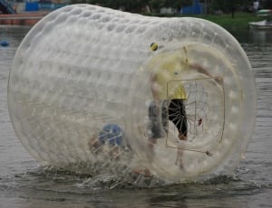 clear cylindrical water floating rolling vehicle thumbnail