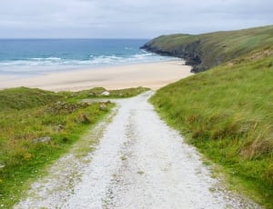 white pathway in beach thumbnail