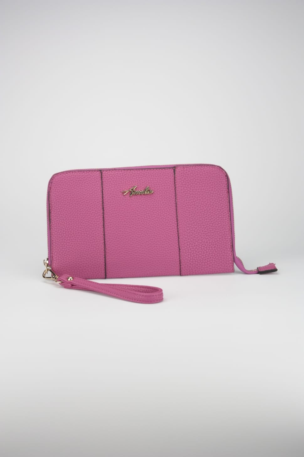 pink leather pebble wristlet preview