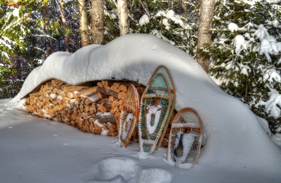 brown wooden snow shoe preview