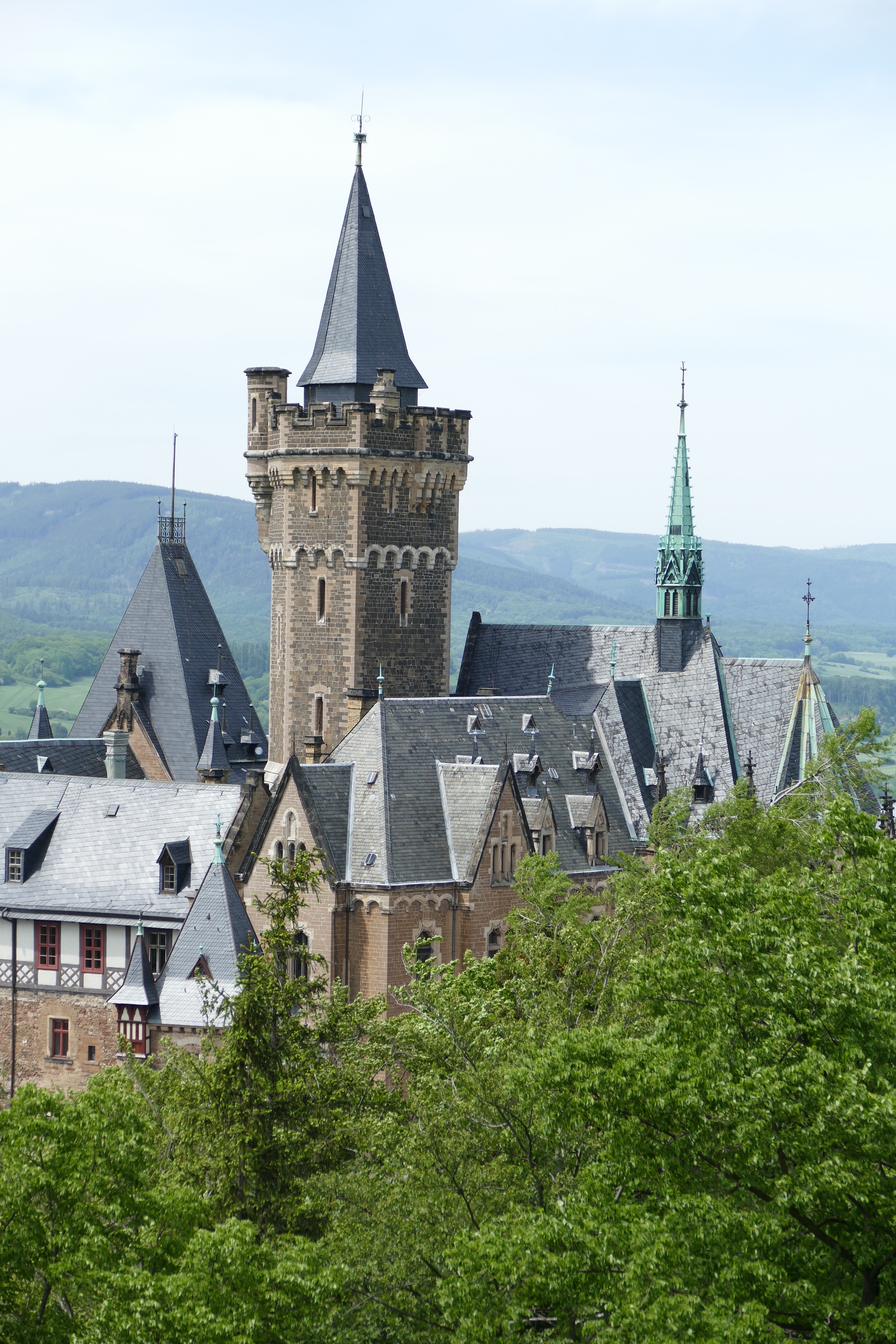 castle with turrets