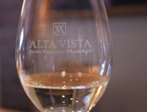 Alta Vista wine glass filled with clear beverage thumbnail