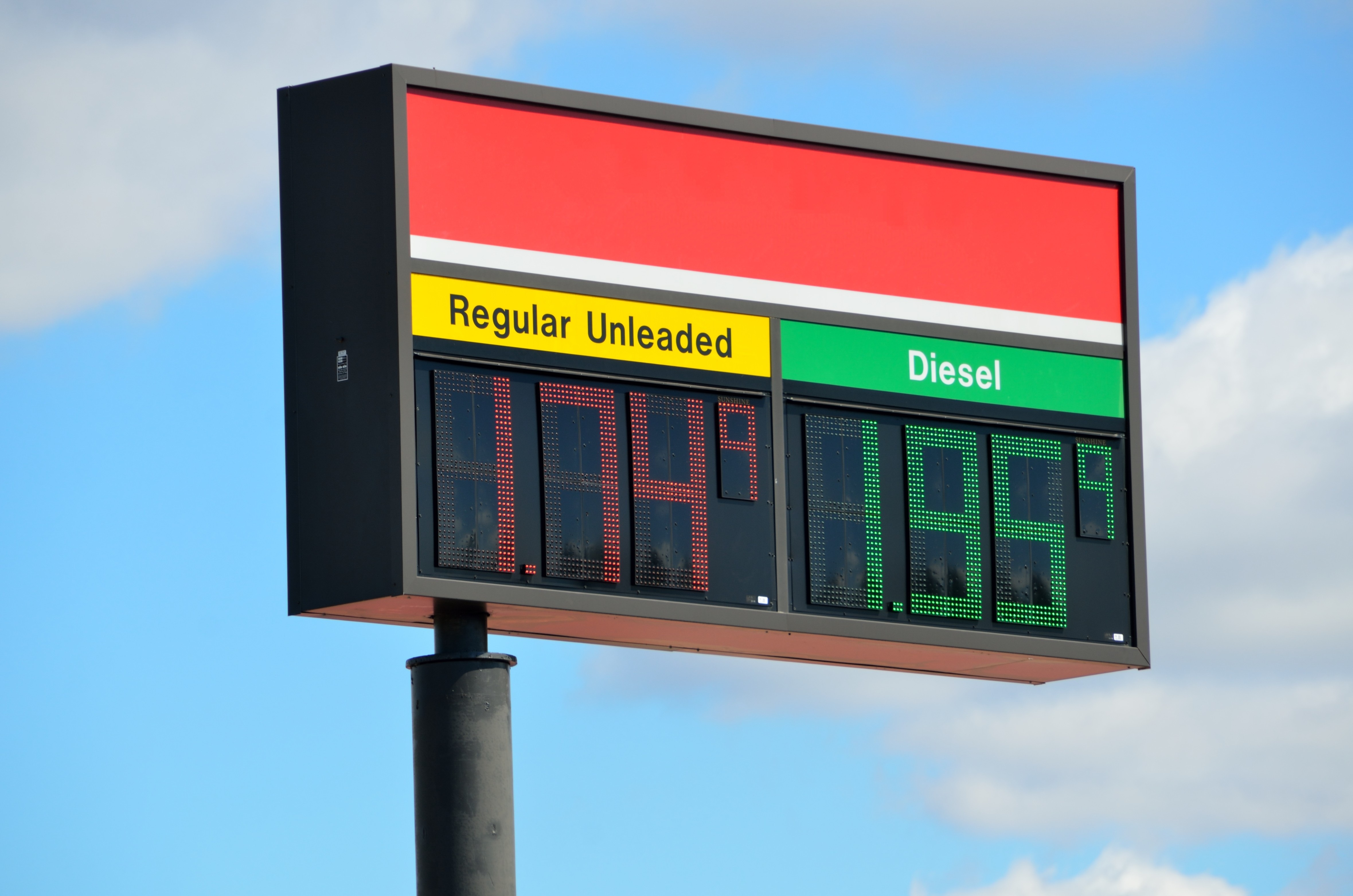 red green and yellow digital signage