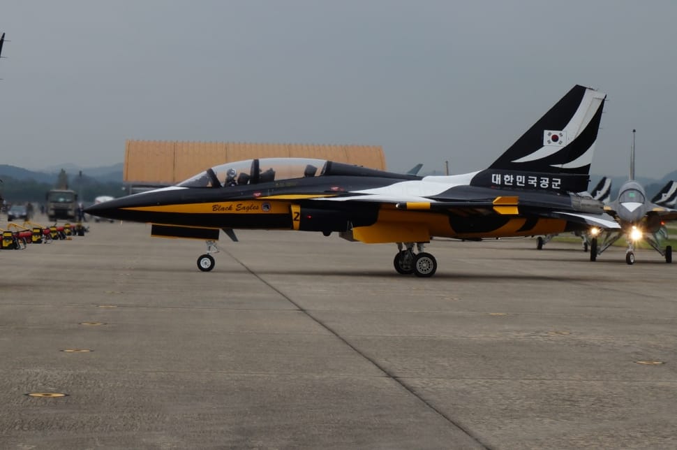 yellow white and black fighting jet preview