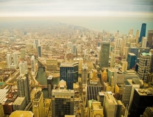 aerial view photography of city on a sunny day thumbnail