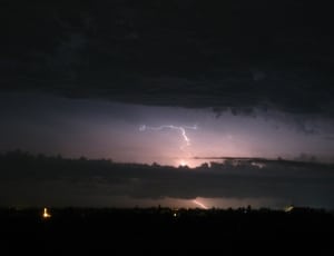 photo of lightning during night thumbnail