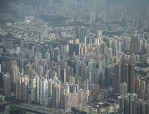 aerial photography of city high rise buildings thumbnail