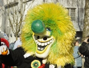 yellow and green clown mask thumbnail
