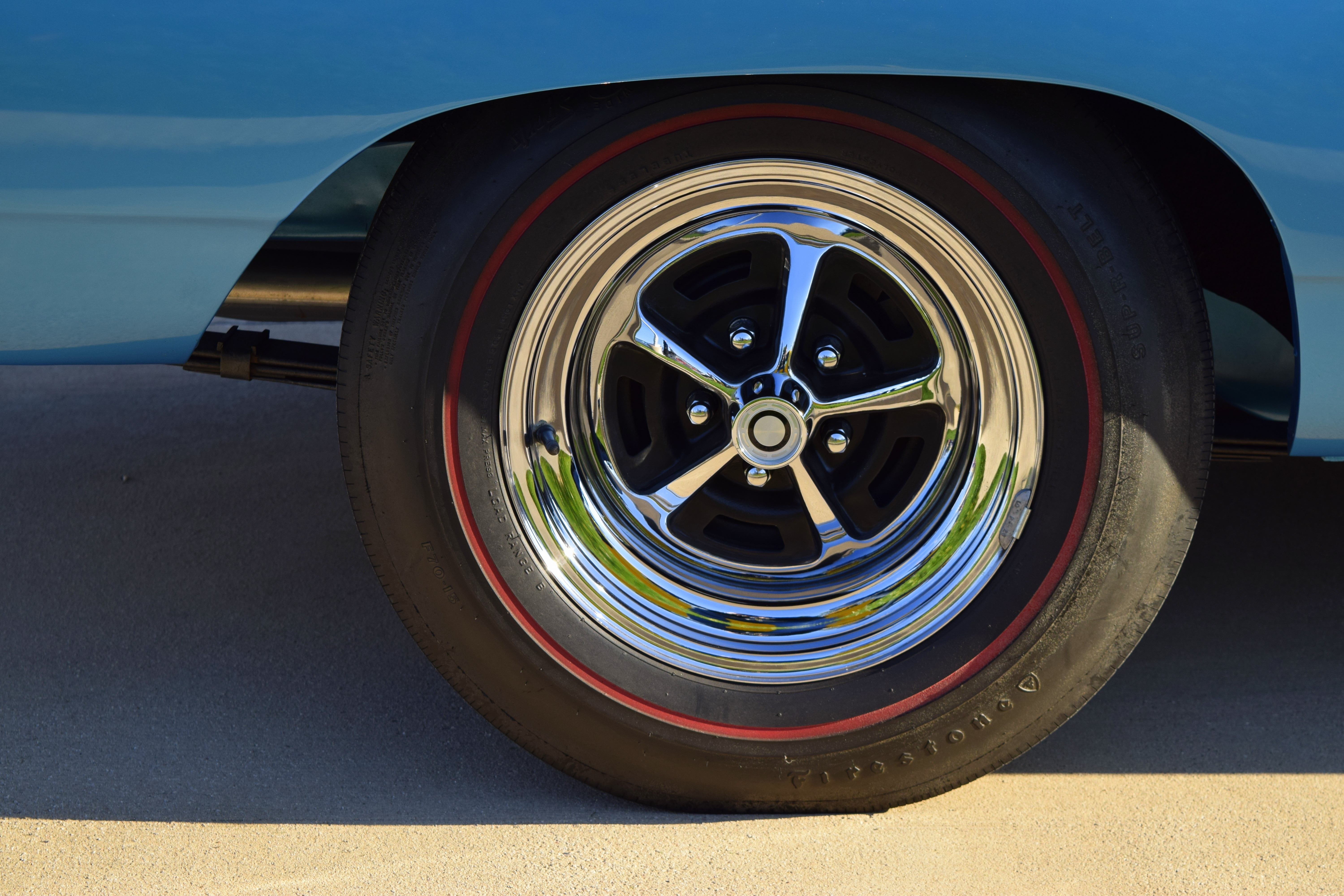 chrome 5 spoke car wheel