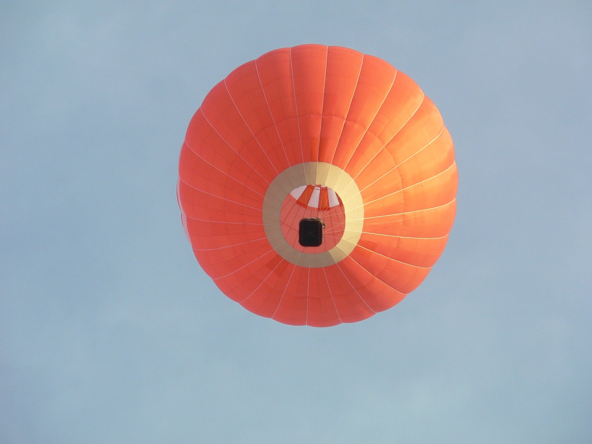 red hot air balloon