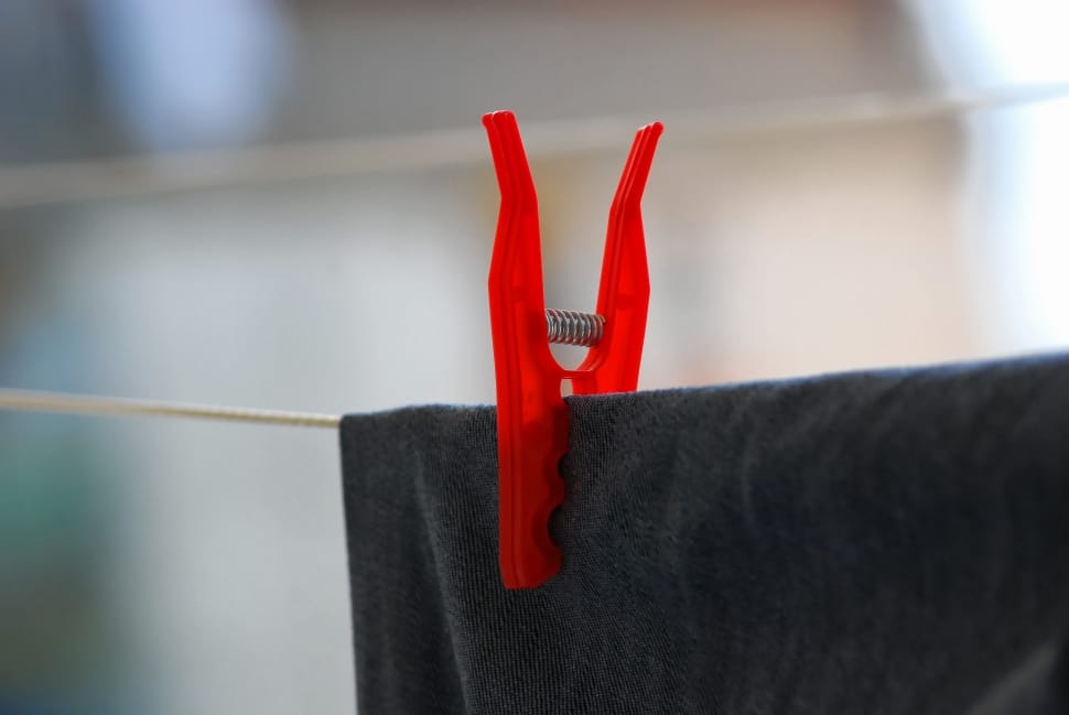 red plastic' clothes peg preview