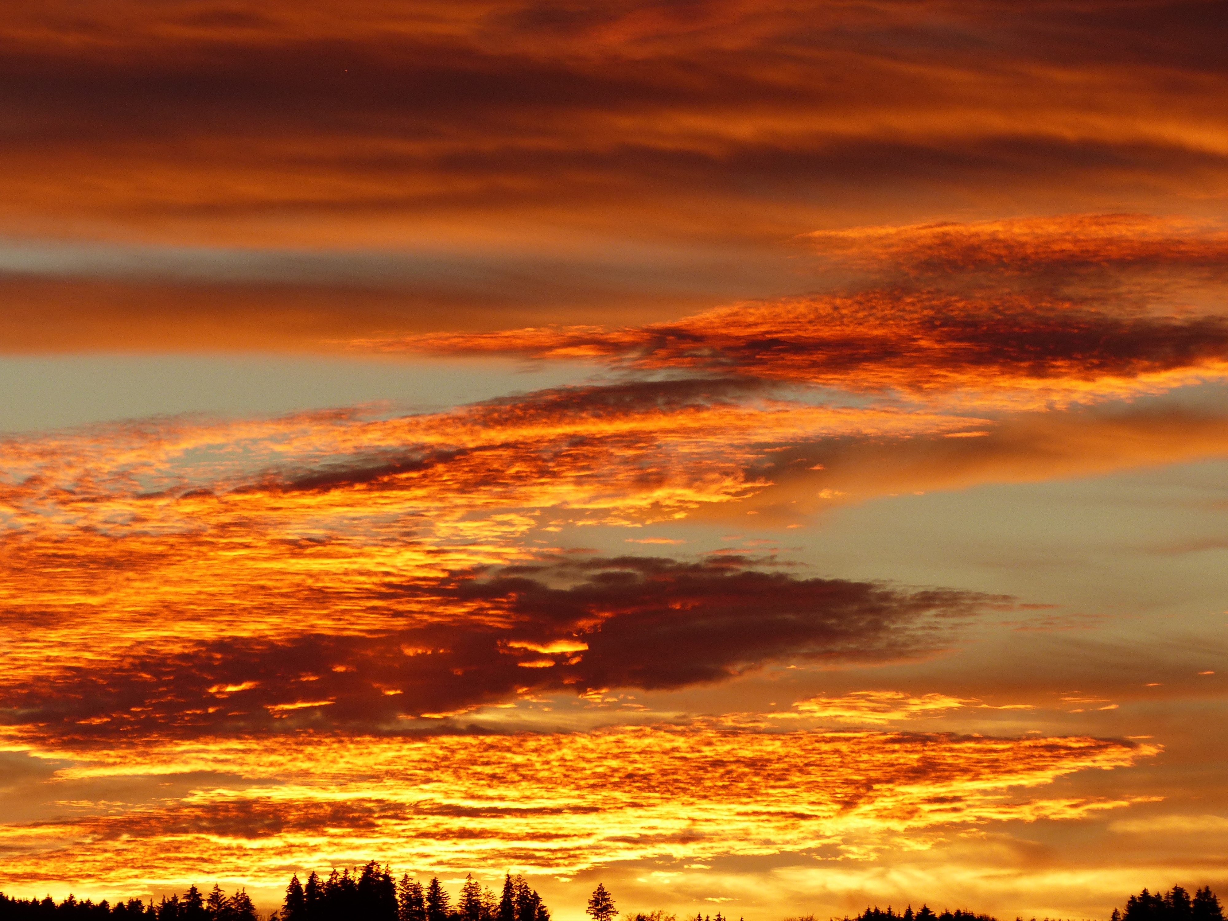 orange clouds sunset