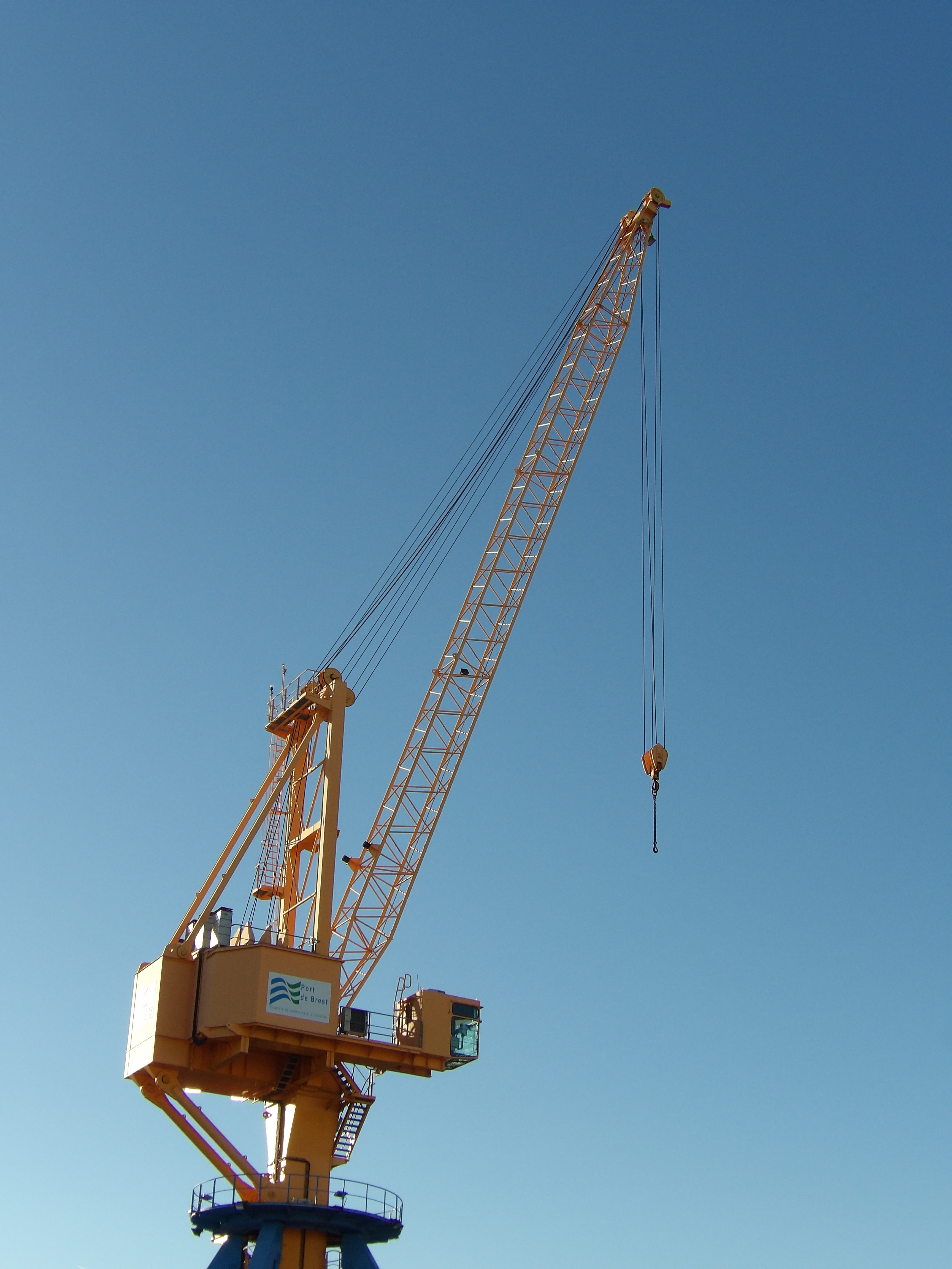 Crane, Port, Industrial, Commercial Port, crane - construction machinery, blue