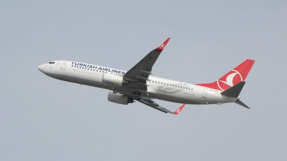 white turkish airlines airplane preview