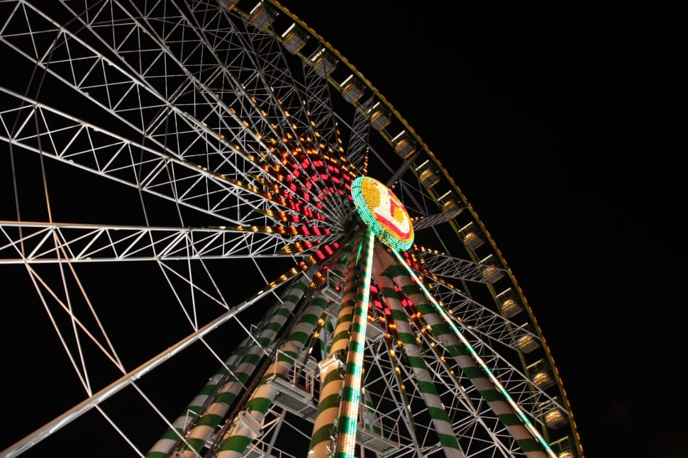 ferris wheel during nighttime preview